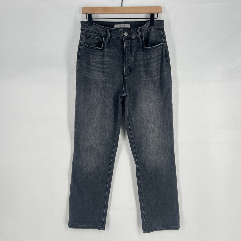 Joe's Jeans Womens 30 Charcoal Gray Denim Cotton‎ Stretch Straight Leg High Rise